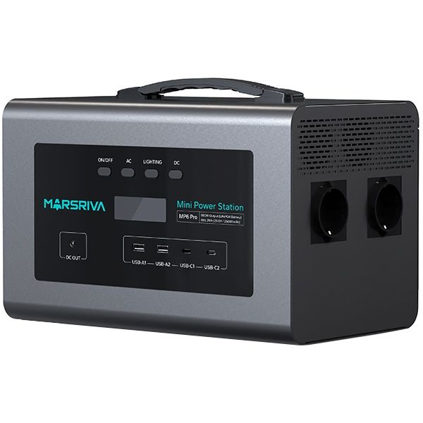 Зарядна станція Marsriva MP6 Pro 600Вт (627.2 Вт/г) DC PD 60Вт, UPS, MPPT, LiFePo4 (MP6ProV2_MARSRIVA)