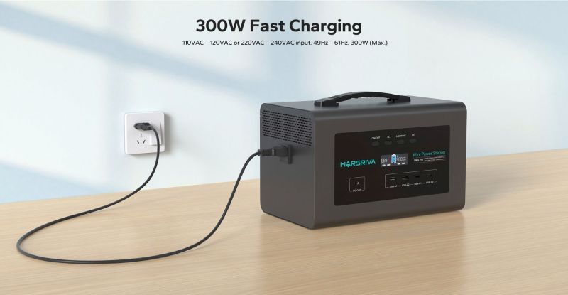 Зарядна станція Marsriva MP6 Pro 600Вт (627.2 Вт/г) DC PD 60Вт, UPS, MPPT, LiFePo4 (MP6ProV2_MARSRIVA)