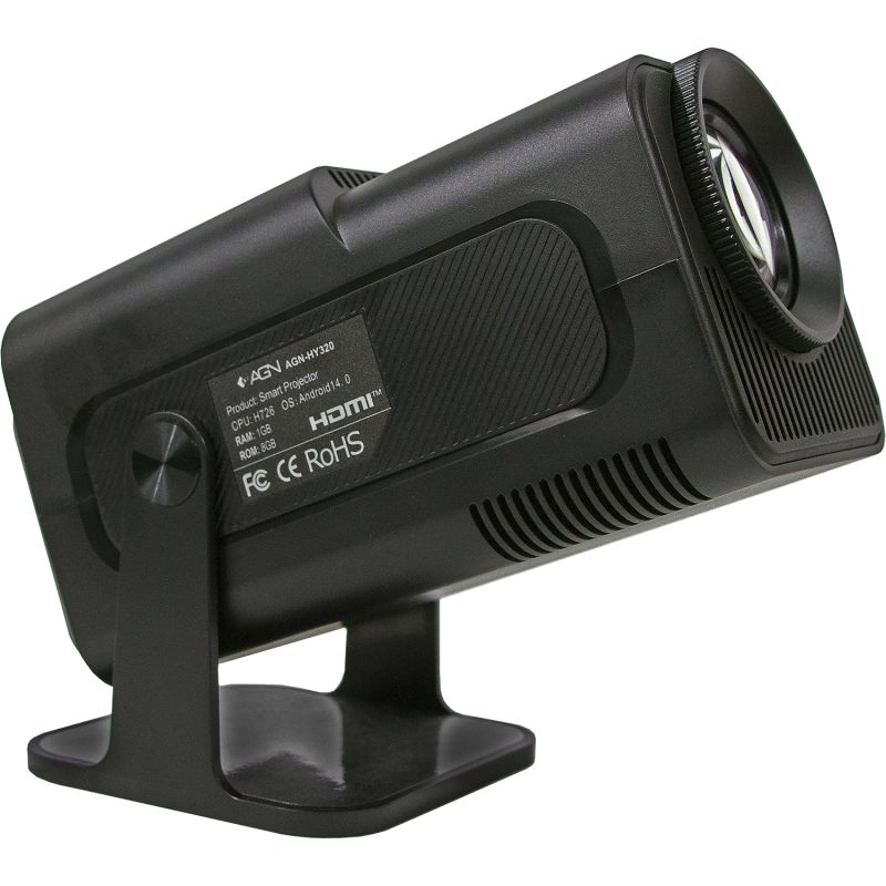 Проєктор AGN HY320 LED projector FullHD 300AL 16:9 H726 1G/8G Android 14 HDMI WiFi BT сірий (AGN-HY320)