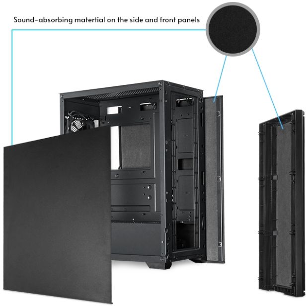 Корпус Chieftec Pro Midi Q AS-02B-OP ATX, без БЖ, Black (AS-02B-OP)