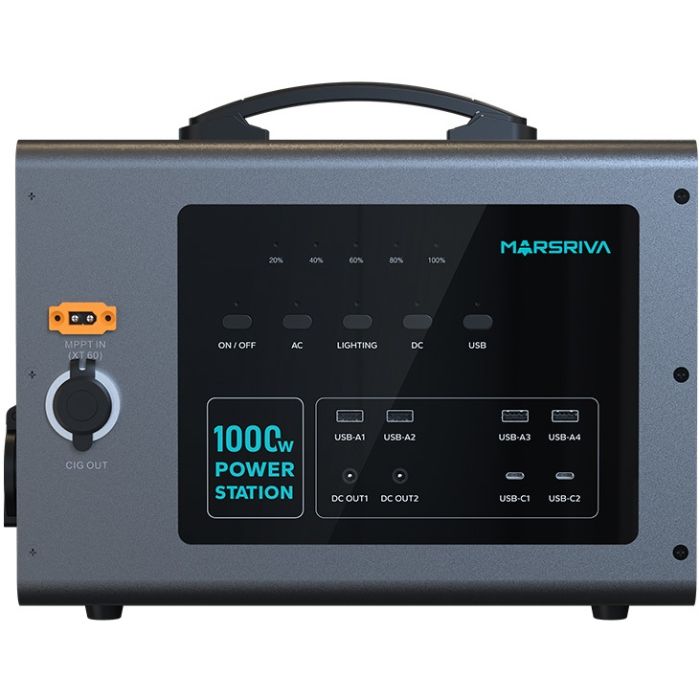 Зарядна станція Marsriva MP10 1000Вт (1008Вт/г) DC, UPS, MPPT, LiFePo4 (MP10V3_MARSRIVA)