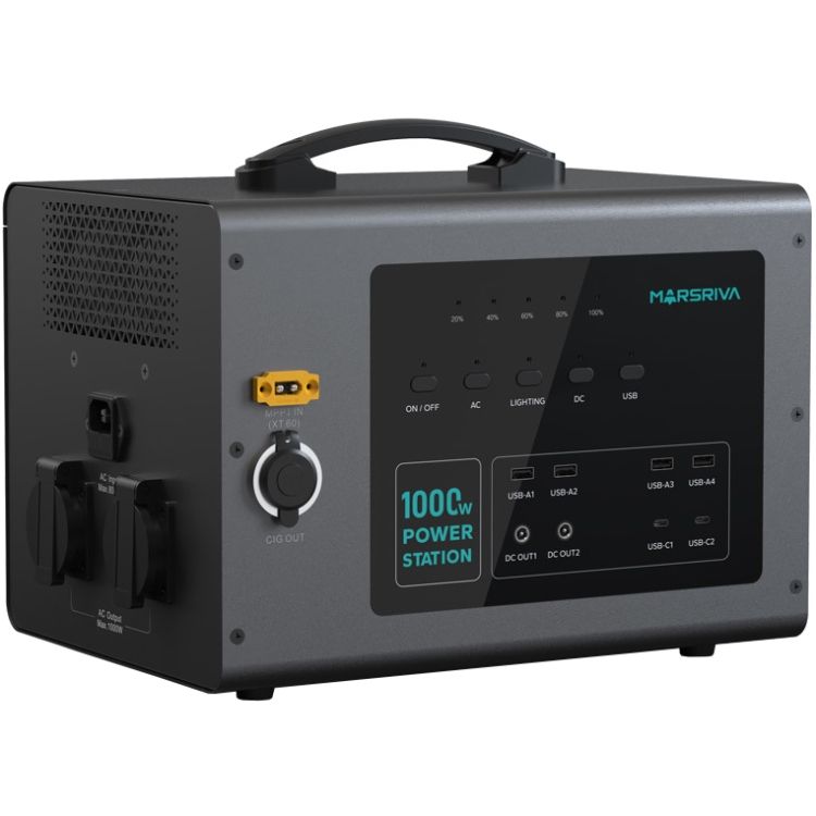 Зарядна станція Marsriva MP10 1000Вт (1008Вт/г) DC, UPS, MPPT, LiFePo4 (MP10V3_MARSRIVA)