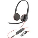 Гарнітура Poly BlackWire C3225 USB-C HS Stereo +3.5mm Plug +USB-C/A Adapter (Bulk) (8X229A6)