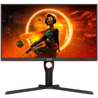 TFT 27" AOC Q27G3XMN/BK, MiniLED QHD IPS, 180Hz, 1ms, 2xHDMI, DP, HAS, Pivot, чорно-червоний (Q27G3XMN/BK)
