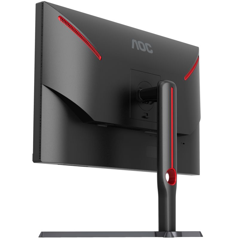 TFT 27" AOC Q27G3XMN/BK, MiniLED QHD IPS, 180Hz, 1ms, 2xHDMI, DP, HAS, Pivot, чорно-червоний (Q27G3XMN/BK)