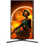 TFT 27" AOC Q27G3XMN/BK, MiniLED QHD IPS, 180Hz, 1ms, 2xHDMI, DP, HAS, Pivot, чорно-червоний (Q27G3XMN/BK)