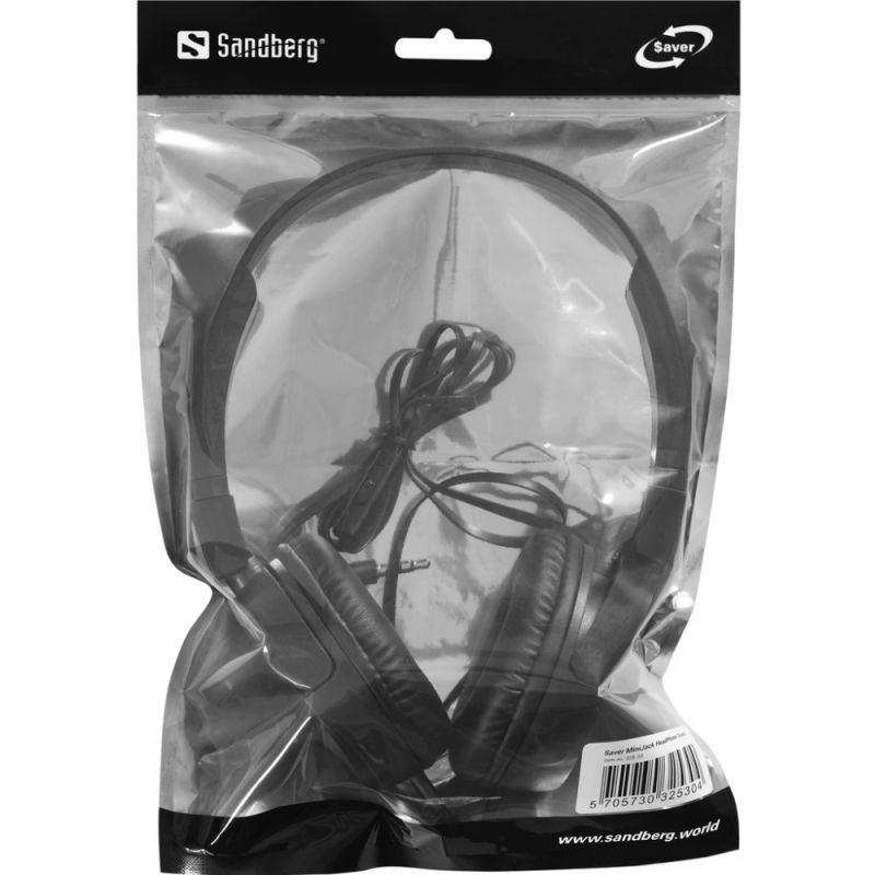 Гарнітура Sandberg Saver MiniJack HeadPhone Travel, 3,5мм, Black (325-30)