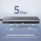 Хаб USB 3.0 -> 4xUSB 3.0 active, з живленням Type-C, 15см CM219 Ugreen (50985)