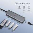 Хаб USB 3.0 -> 4xUSB 3.0 active, з живленням Type-C, 15см CM219 Ugreen (50985)