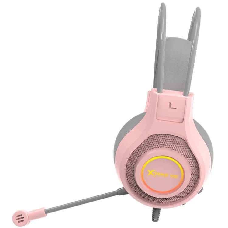 Ігрова гарнітура XTRIKE ME GH-515, USB+3.5мм, 7 режимів RGB, кабель 2м, рожева (GH-515P)