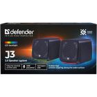 Акустична система 2.0 Defender J3, 6Вт, підсвітка, USB, чорна (65963)