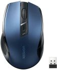 Мишка UGREEN 2.4GHz MU006, бездротова, 4000dpi., 4кн.,Silence Design, Синя (15064)