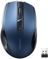 Мишка UGREEN 2.4GHz MU006, бездротова, 4000dpi., 4кн.,Silence Design, Синя (15064)