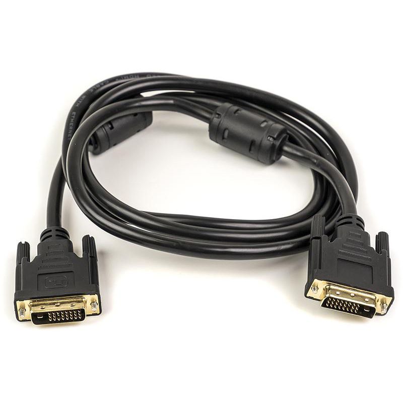 Кабель PowerPlant DVI-D 24M-24M, 1.5м, Double ferrites, Black (CA910854)