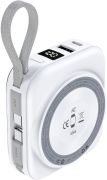 УМБ Choetech Magnetic Wireless 10000mAh 22,5W PD USB-A,USB-C,build-in USB-C,Apple Watch charger (B697C-WHSL)