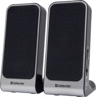 Акустична система 2.0 Defender SPK-225 2Вт, чорно-срібляста, пластик, USB (65220)