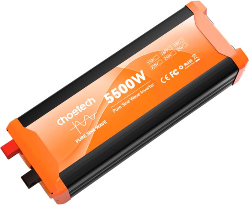 Інвертор автомобільний Choetech 12220V 5500W (2500Вт), чиста синусоїда (CJ5000Q-V2)