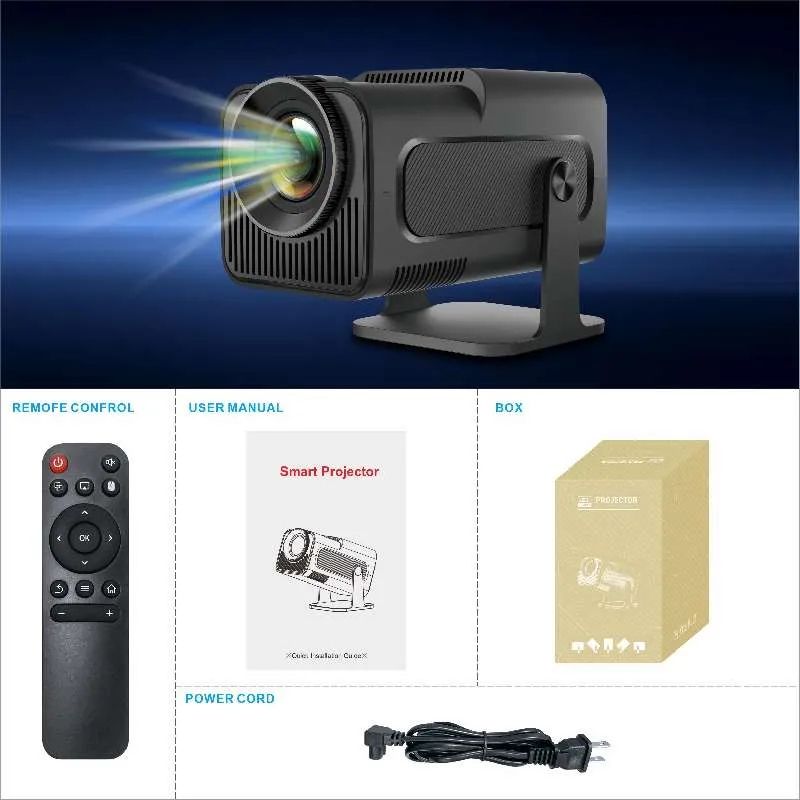 Проєктор H96 MAX HY320 LED LCD FullHD 230AL 16:9 H713 1G/8G Android 11.0 HDMI WiFi BT сірий (H96MAX_HY320)