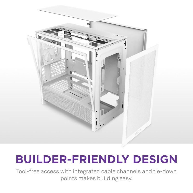 Корпус NZXT H3 Flow White без БЖ (CC-H31FW-01)