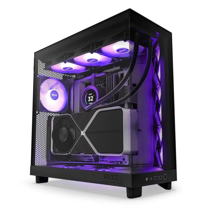 Корпус NZXT H6 Flow RGB Black без БЖ (CC-H61FB-R1)