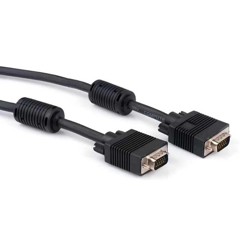 Кабель удлинитель Cablexpert (CC-PPVGAX-10B) VGA-VGA HD15M/HD15F с 2-мя фер. кольцами, черный, 3м (CC-PPVGAX-10-B)