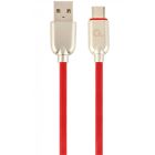 Кабель Cablexpert USB - USB Type-C V 2.0 (M/M), 2.1 А, преміум, 1 м, червоний  (CC-USB2R-AMCM-1M-R)