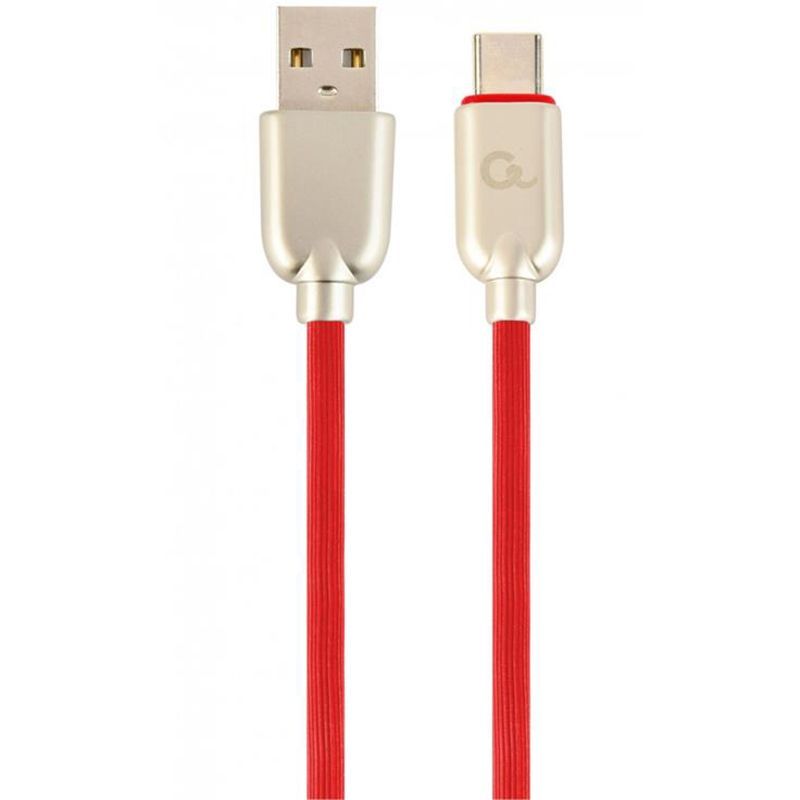 Кабель Cablexpert USB - USB Type-C V 2.0 (M/M), 2.1 А, преміум, 1 м, червоний  (CC-USB2R-AMCM-1M-R)