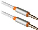 Кабель AUX Audio TRS M/M 1.2м JACK01-03 білий Defender (87513)