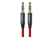 Кабель AUX Audio TRS M/M 1.0 м Yiven Audio Cable M30 червоно-чорний Baseus (CAM30-B91)