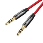 Кабель AUX Audio TRS M/M 1.0 м Yiven Audio Cable M30 червоно-чорний Baseus (CAM30-B91)