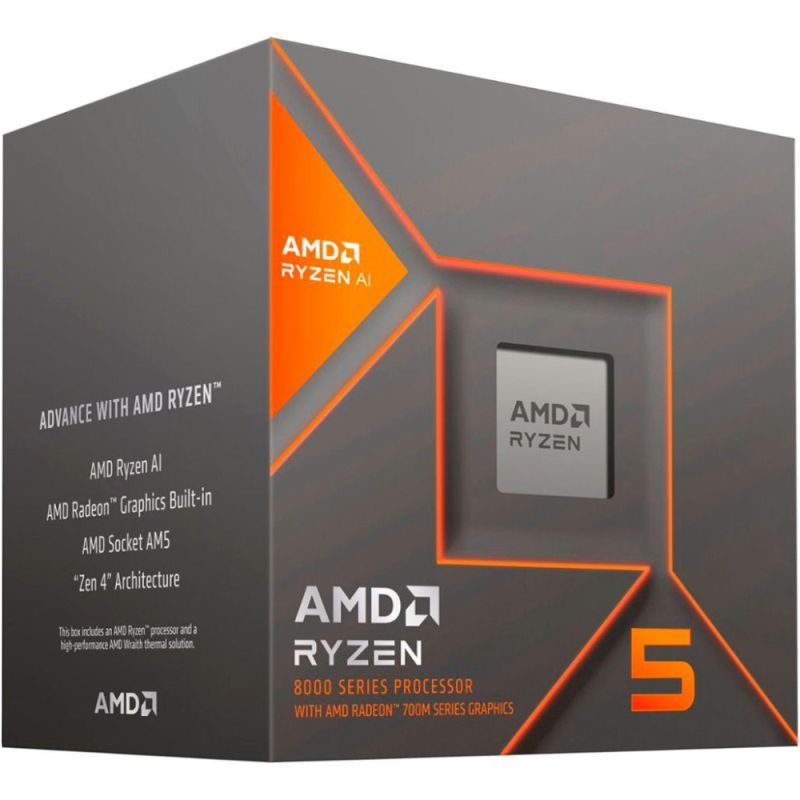 AMD Ryzen 5 6C/12T 8500G (3.8/5.0GHz Max, 22MB,65W,AM5) box, with Radeon Graphics (100-100000931BOX)