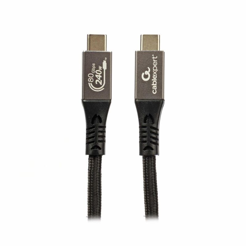 Кабель Cablexpert USB Type-C - USB Type-C (M/М), 240 W, 1 м, черный (CCBP-USB4.2-CMCM240-1M)