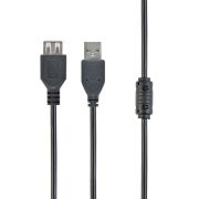 Кабель Cablexpert подовжувач USB 2.0 AM/AF 1,8 м, феритовий фільтр (CCF-USB2-AMAF-6)