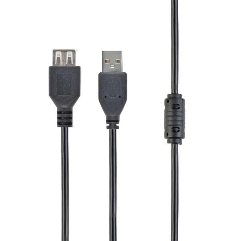 Кабель Cablexpert подовжувач USB 2.0 AM/AF 1,8 м, феритовий фільтр (CCF-USB2-AMAF-6)
