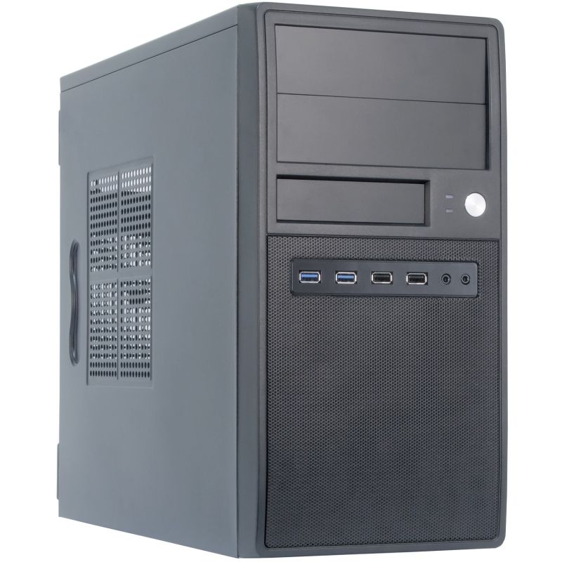 Корпус Chieftec MESH CT-04B-OP, без БЖ, 2xUSB3.0+2xUSB2.0, mATX, Black (CT-04B-OP)