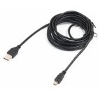 Кабель Cablexpert USB - mini-USB V 2.0 (M/M), 3 м, черный (CCP-USB2-AM5P-10)