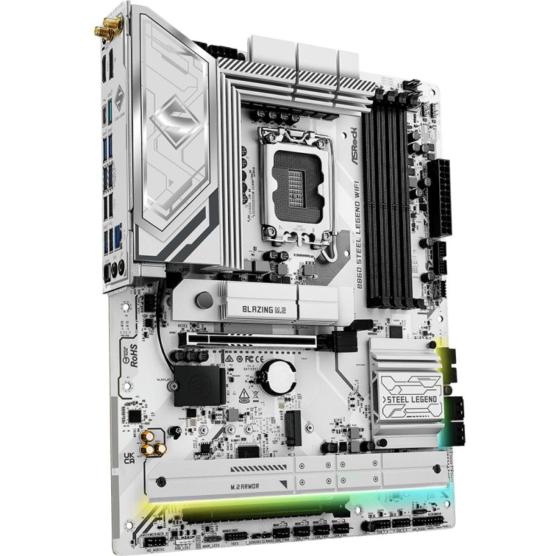 AsRock B860 Steel Legend WiFi (1851/B860, 4*DDR5, 2*PCIex16, HDMI/DP/TB4, 4xSATA, 4xM.2, 2.5Glan, 7. (B860 Steel Legend WiFi)