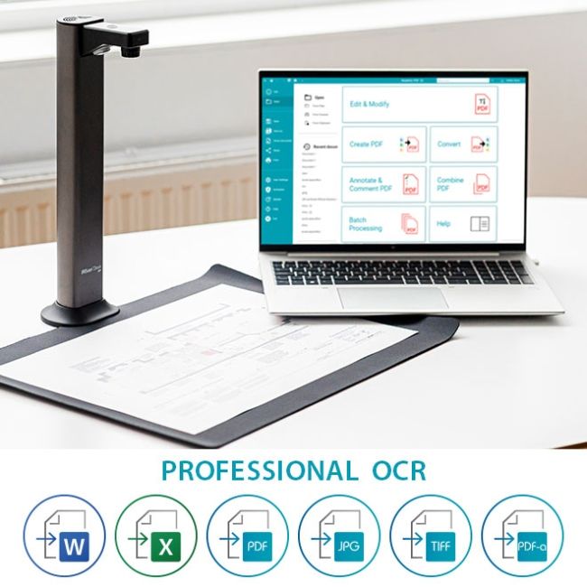Сканер A3 Canon IRIScan Desk 7 Pro (85MP, 600dpi, 4912x3680, 4K Camera, USB, книжковий, чорний) (464415/4430V330)