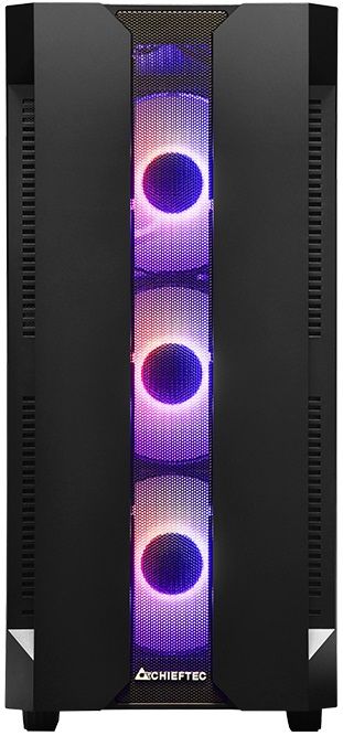 Корпус Chieftec HUNTER  GS-01B-OP 4x120mm A-RGB, ATX, без БЖ, Black (GS-01B-OP)