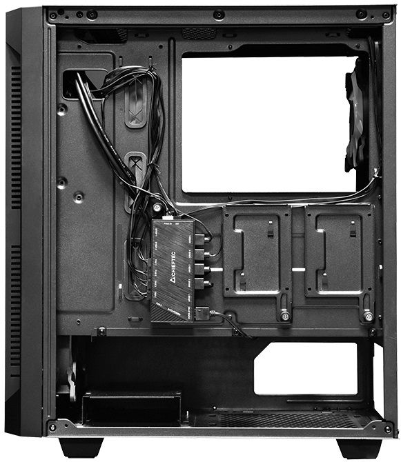 Корпус Chieftec HUNTER  GS-01B-OP 4x120mm A-RGB, ATX, без БЖ, Black (GS-01B-OP)