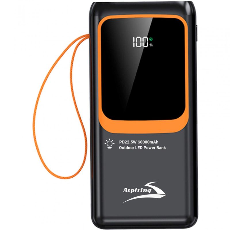 УМБ Aspiring 50000mAh Light 50 22,5W PD 4xUSB-A, USB-C In/Out,Lightning, with USB-C/Lightning cables (PB-L50)