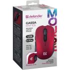 Мишка Defender Gassa MM-105, бездротова, 6 кн., 1600 dpi, безшумна червона (52103)