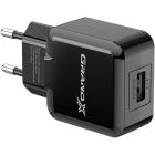 Сетевое зарядное устройство Grand-X (1xUSB 5В/2.1А) Black (CH-03B)