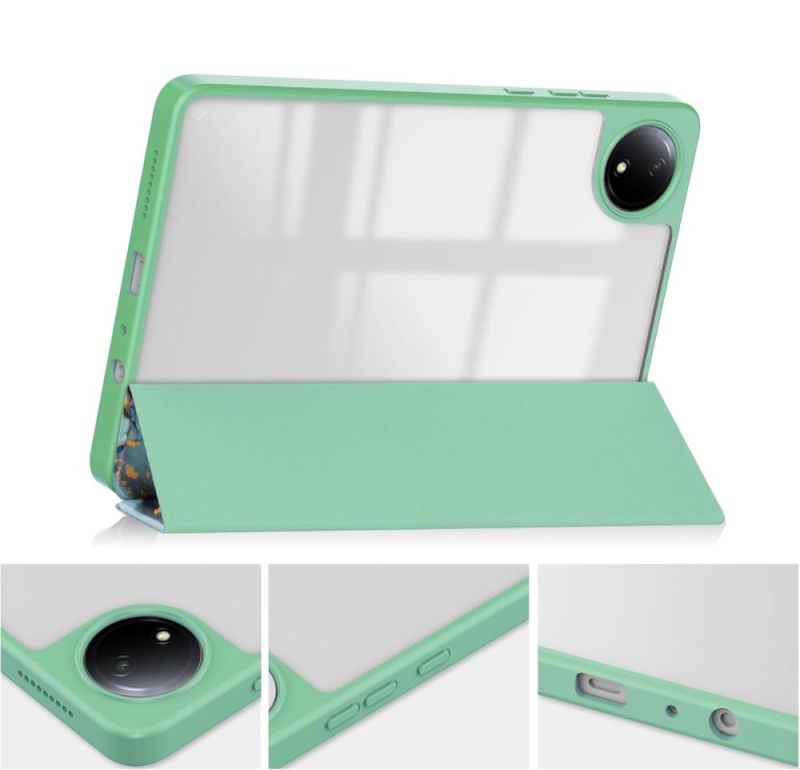 Чехол-книжка BeCover Soft Edge TPU для Xiaomi Redmi Pad SE 8.7 Green Marble (712574)