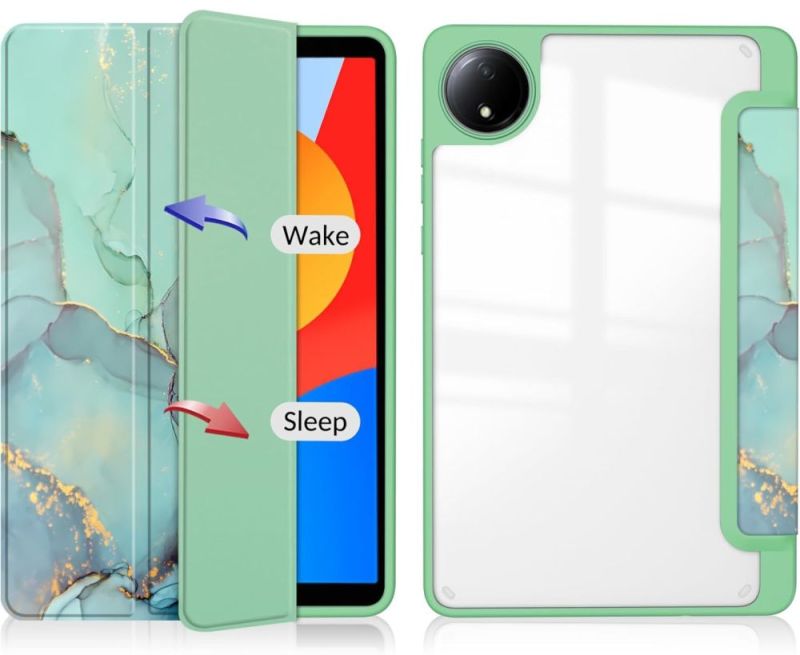 Чехол-книжка BeCover Soft Edge TPU для Xiaomi Redmi Pad SE 8.7 Green Marble (712574)