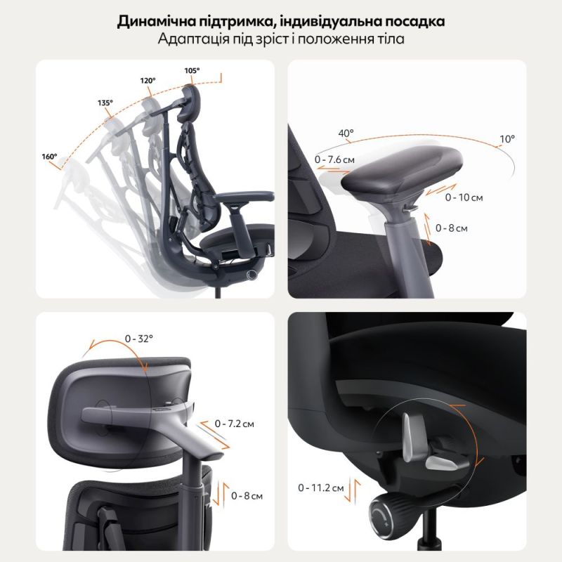 Кресло офисное LiberNovo Omni Midnight Black 48 см (CP-GW-0000015-00-01)