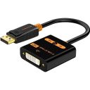 Адаптер Сabletime DisplayPort - DVI (M/F), 0.2 м, Black (CP24B)
