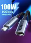 Кабель Cabletime USB Type-C - USB Type-C (M/F) PD 100W, 0.5 м, White (CU21E)