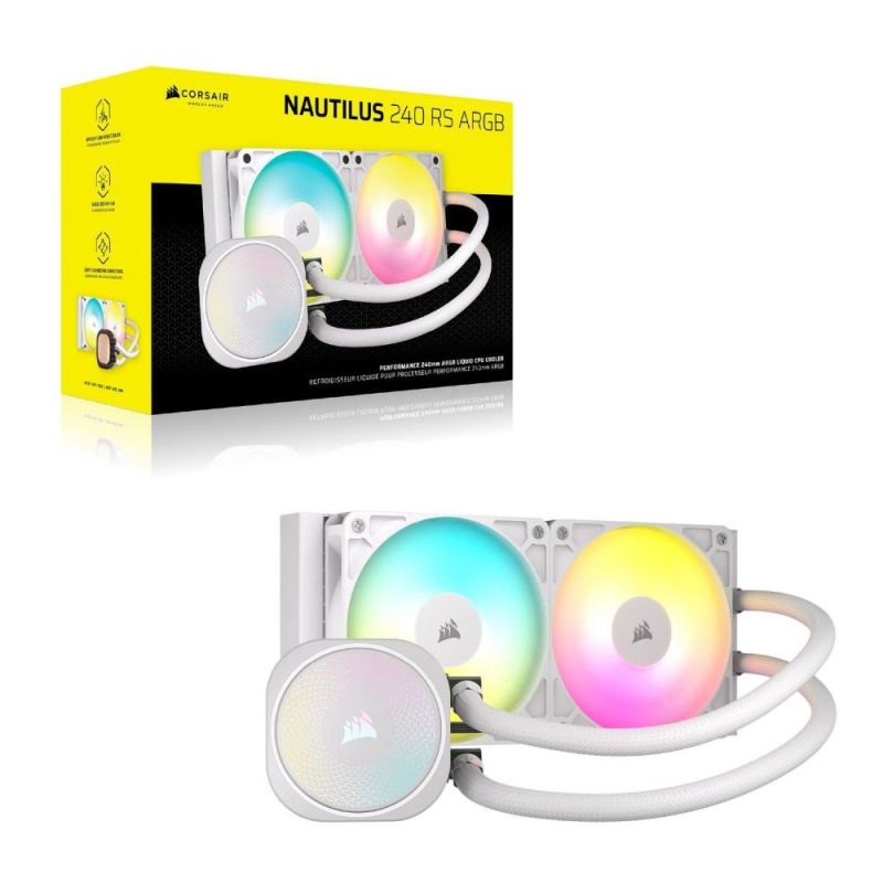 Система водяного охолодження Corsair Nautilus 240 RS ARGB White (CW-9060094-WW)