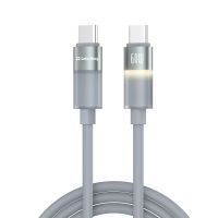 Кабель ColorWay USB Type-C - USB Type-C (M/M), warm light, 3А, 1 м, Grey (CW-CBPDCC092-GR)